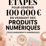 Femme souriante travaillant sur son ordinateur pour vendre des produits numériques