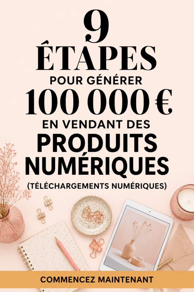 Femme souriante travaillant sur son ordinateur pour vendre des produits numériques