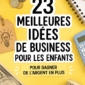 Enfants en train de réaliser une activité pour gagner de l'argent, comme un stand de limonade.