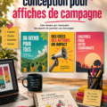 Affiche de campagne colorée avec un message inspirant