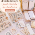 Un stand de vendeur joliment aménagé avec des produits bien exposés et une ambiance chaleureuse.