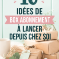 Une sélection de boxes à abonnement colorées et créatives sur une table de travail.