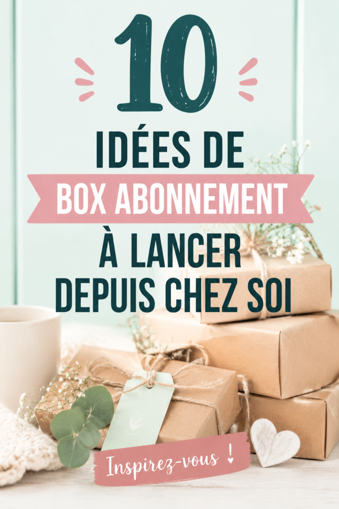 Une sélection de boxes à abonnement colorées et créatives sur une table de travail.