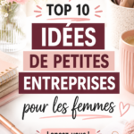 Femme souriante regardant son ordinateur, réfléchissant à ses idées d'entreprise