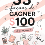 Une femme souriante comptant de l'argent après avoir appliqué des astuces pour gagner 100 $.