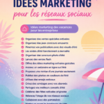 Image d'une campagne marketing estival présentant des éléments colorés et dynamiques sur les réseaux sociaux.