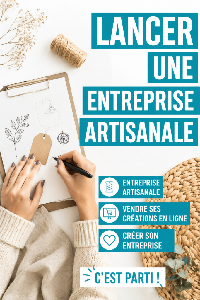 Femme créant des objets artisanaux dans son atelier de loisirs créatifs.