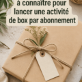 Femme réfléchissant à la conception d'une box mensuelle personnalisée