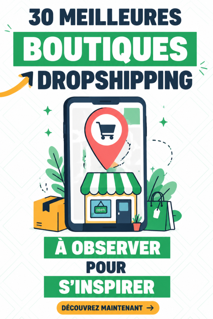 Une collection inspirante de boutiques de dropshipping en ligne