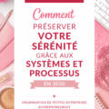 Femme travaillant sereinement dans un bureau bien organisé