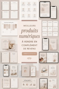 Femme travaillant sur un ordinateur pour créer des produits numériques pour son side hustle.
