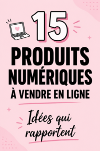 Illustration de produits numériques à vendre en ligne.