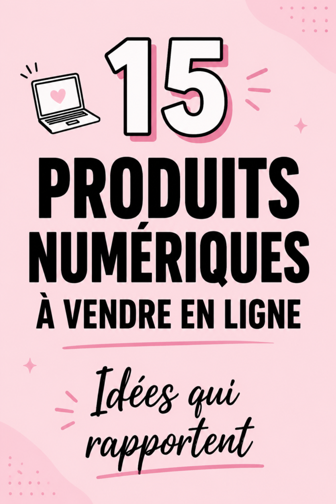 Illustration de produits numériques à vendre en ligne.