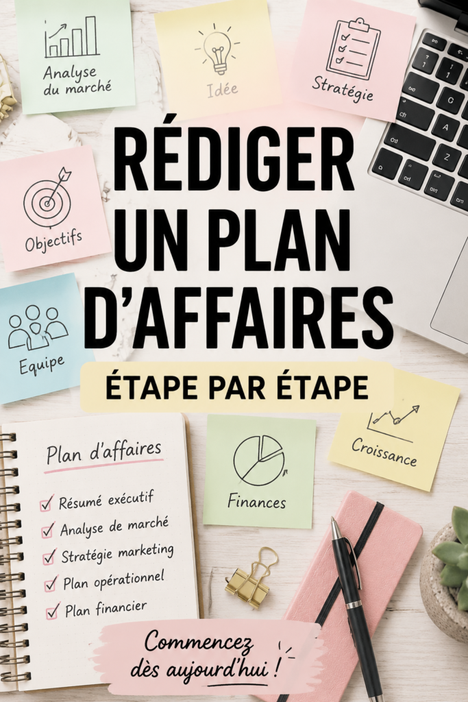 Femme consultant un plan d'affaires sur son ordinateur