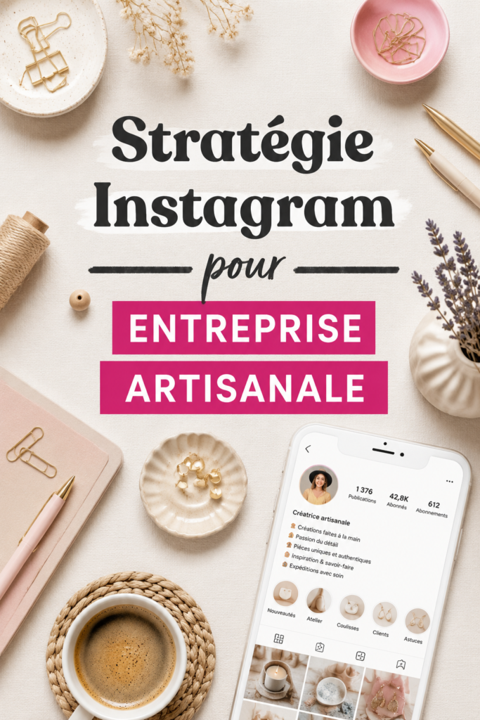 Une créatrice montrant ses œuvres sur Instagram, illustrant le succès de son business fait main