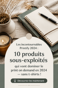 Sélection de produits d'impression tendances pour 2024.