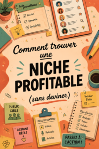 Une femme devant un ordinateur, analysant des données pour choisir une niche rentable.