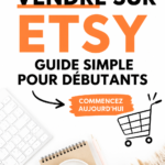 Femme créant des produits artisanaux pour vendre sur Etsy.