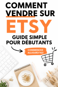 Femme créant des produits artisanaux pour vendre sur Etsy.
