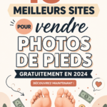 Femme prenant des photos de ses pieds pour les vendre en ligne.