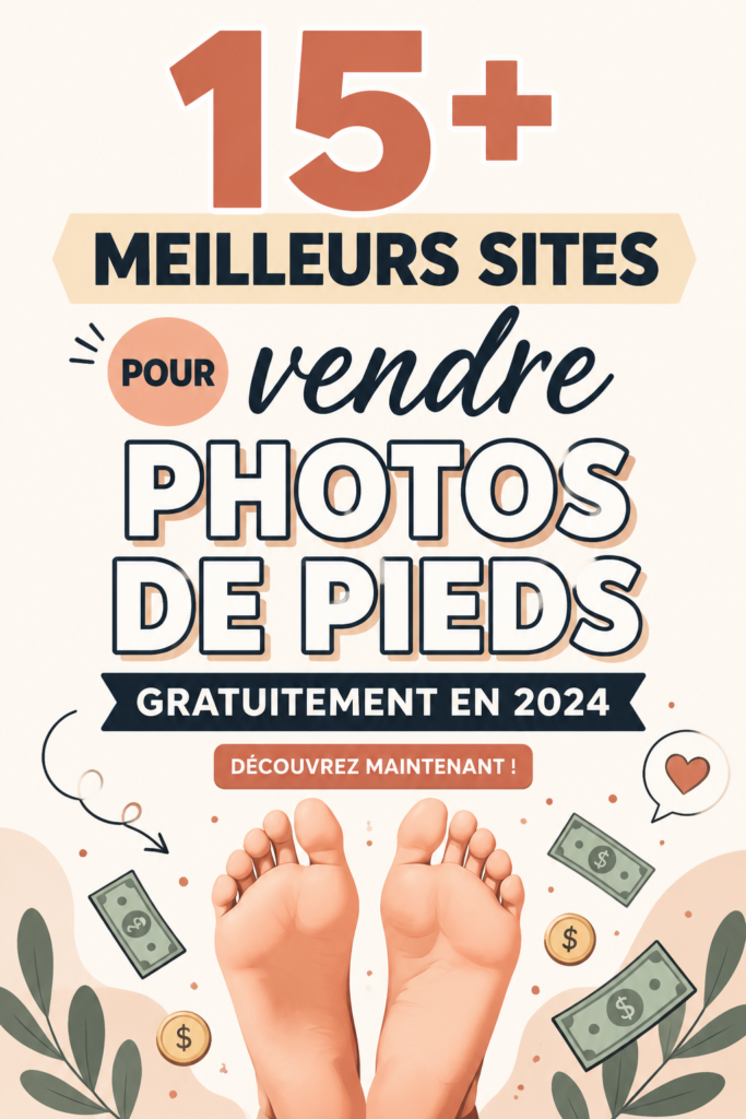 Femme prenant des photos de ses pieds pour les vendre en ligne.