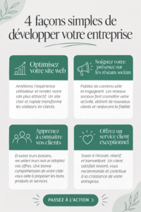 Femme entrepreneuse réfléchissant à des stratégies pour développer son entreprise.