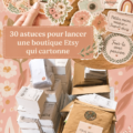 Femme créatrice devant son ordinateur, lançant sa boutique Etsy avec des conseils pratiques