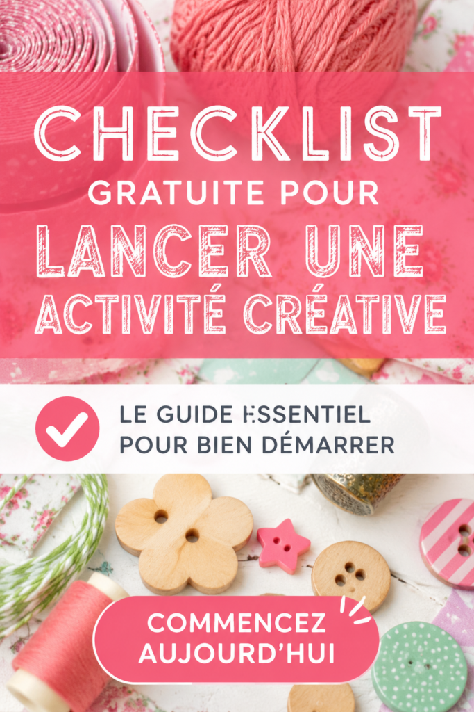 Image d'une checklist colorée pour lancer une entreprise créative, mettant en avant des outils d'organisation.