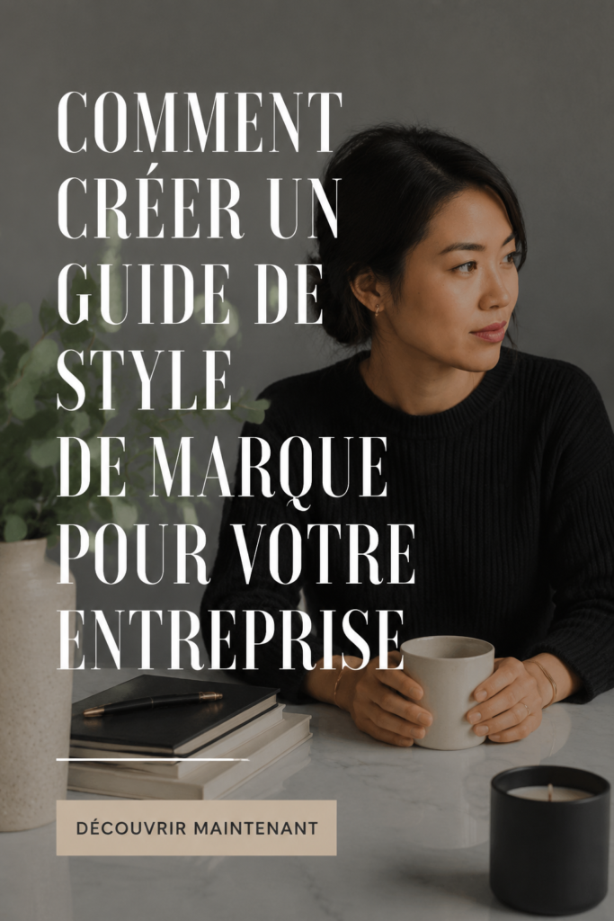 Guide de style d'entreprise sur une table avec des échantillons de couleurs
