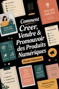 Femme en train de créer un produit numérique sur son ordinateur portable