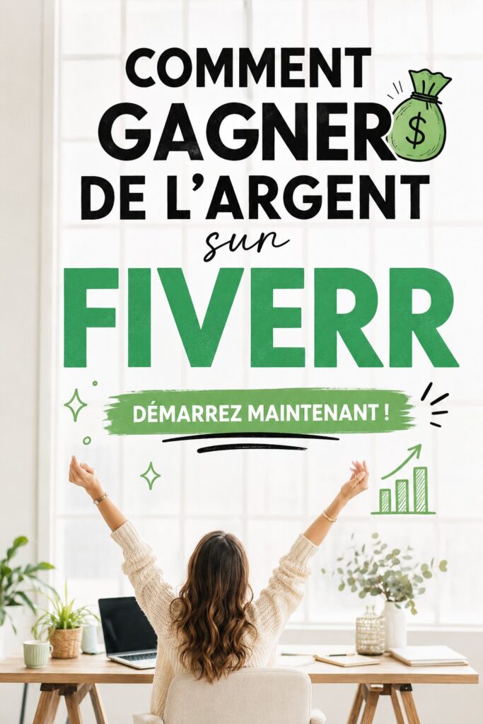 Femme travaillant sur un ordinateur portable, créant une offre sur Fiverr pour gagner de l'argent en ligne.
