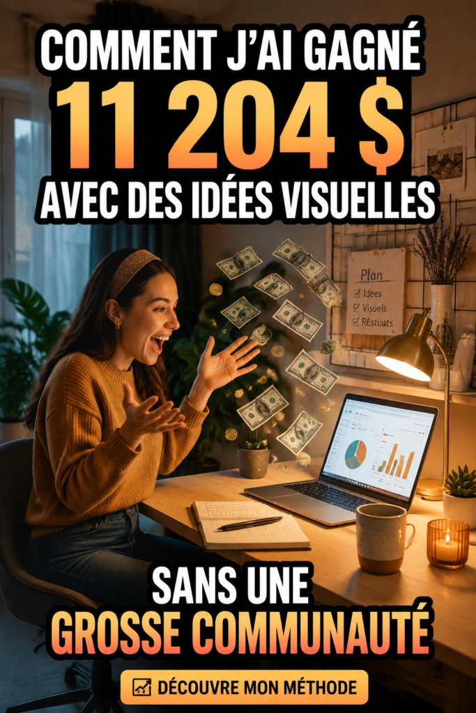 Femme travaillant sur des stratégies Pinterest pour générer des revenus en ligne.