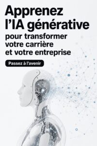 Femme apprenant l'IA générative sur son ordinateur, prête à transformer sa carrière.