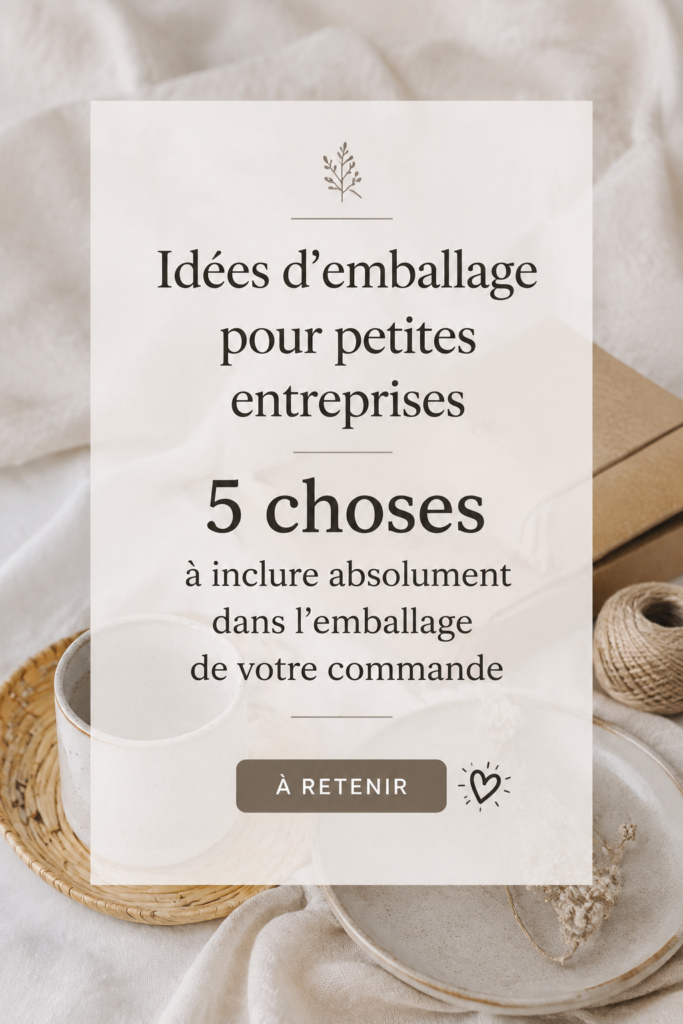 Emballage d'une commande en ligne avec un design attrayant et chaleureux