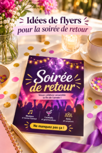 Une belle collection de flyers créatifs pour une soirée de retour