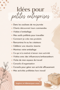 Femme entrepreneur travaillant sur des idées de contenu pour sa petite entreprise.