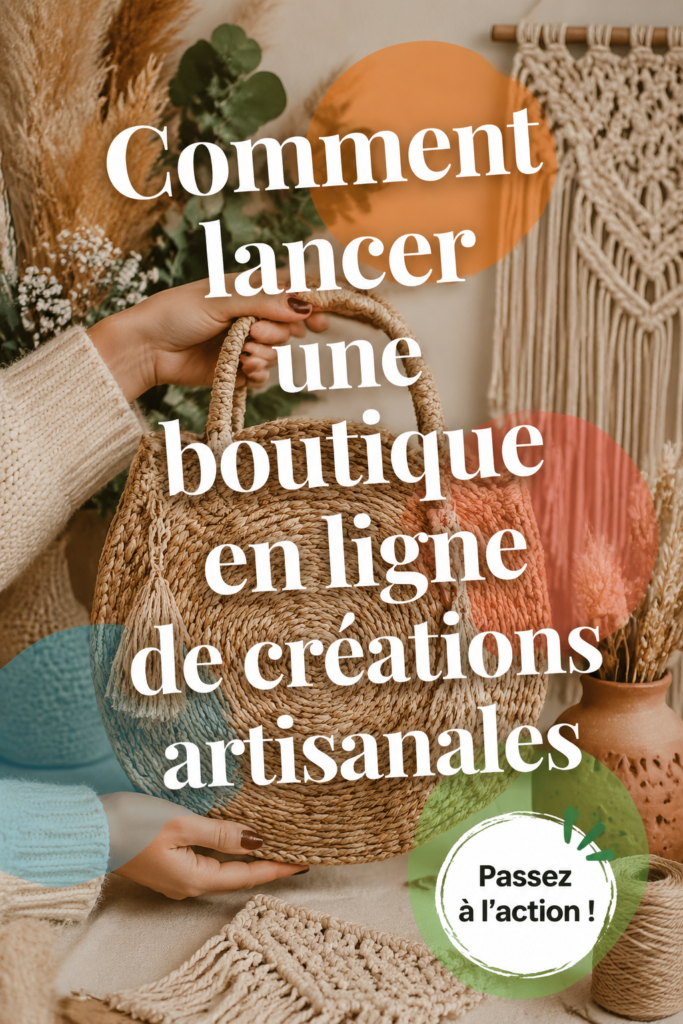 Femme travaillant sur des créations artisanales pour son entreprise en ligne