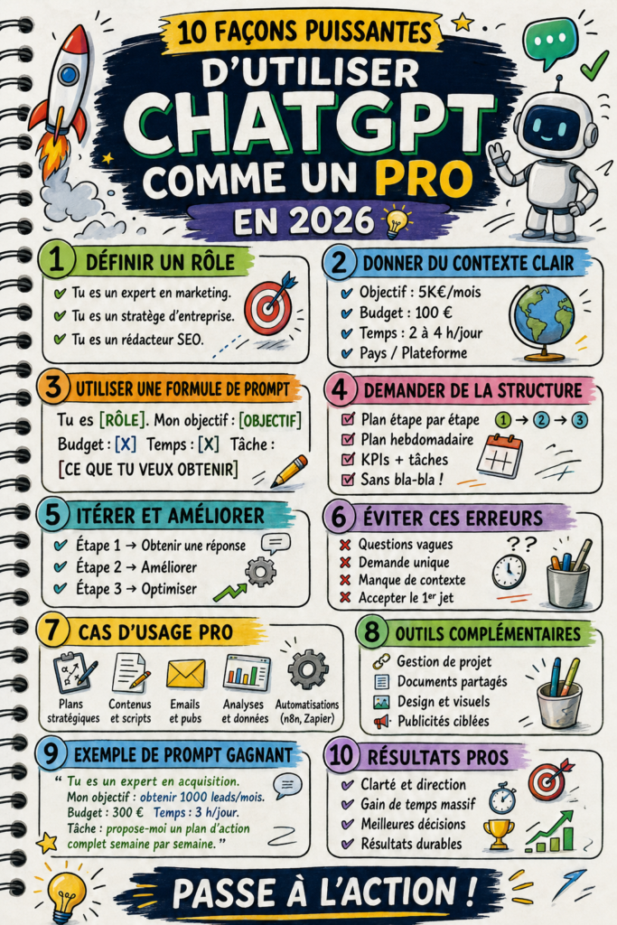 Une femme utilisant ChatGPT pour améliorer sa productivité au travail.