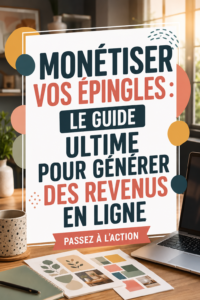 Une femme utilisant son ordinateur avec Pinterest pour planifier des stratégies de monétisation.