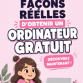 Image d'un ordinateur portable avec des liens pour des ressources gratuites