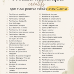 Femme travaillant sur son ordinateur avec des produits numériques sur Canva