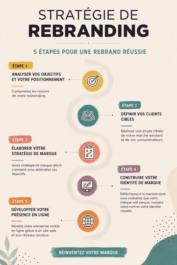 Une femme examine des graphiques de rebranding pour son entreprise.