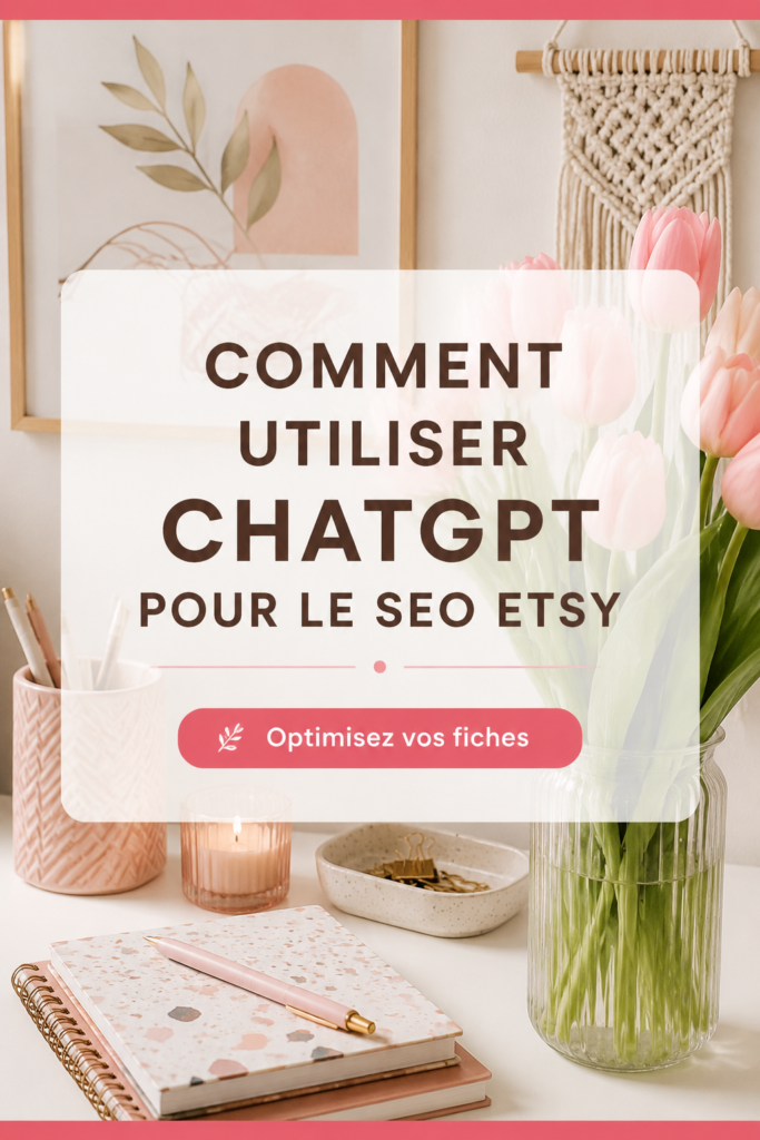Femme utilisant ChatGPT pour améliorer son SEO sur Etsy