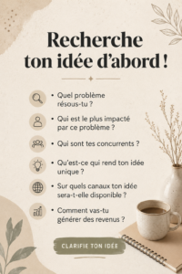 Femme examinant des documents pour valider son idée de projet entrepreneurial.