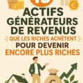 Illustration d'une femme investissant dans des actifs générateurs de revenus et en quête de richesse.