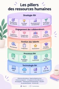 Équipe de travail dynamique en réunion, échange d'idées et d'enthousiasme sur une culture d'entreprise engageante