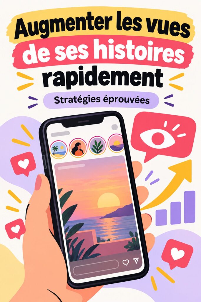 Femme utilisant son smartphone pour créer une story engageante