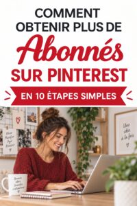 Image représentant une femme entrepreneuse travaillant sur Pinterest pour gagner des abonnés