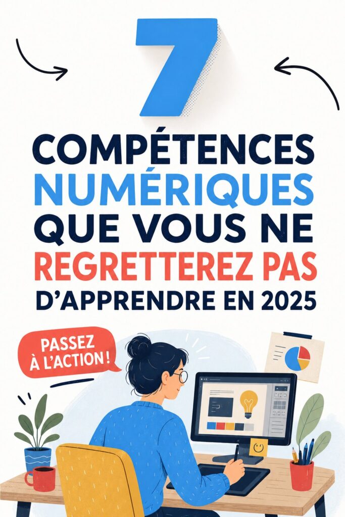 Femme travaillant sur un ordinateur portable, apprenant des compétences digitales pour sa carrière.