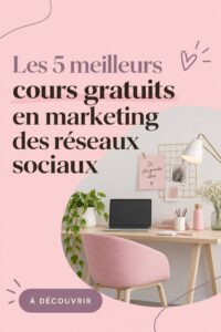 Une femme apprend le marketing des réseaux sociaux grâce à un cours en ligne gratuit.